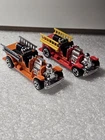 Hot Wheels Vintage Red Firetruck & Orange Firetruck