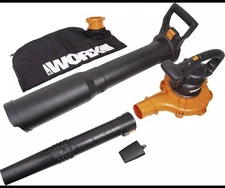 WORX 12-Amp 400-CFM 250-MPH Corded Electric Leaf Blower (Vacuum Kit Included)