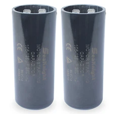 2 Motor Start Capacitors 105-126uF 220-250V for 1-2HP Well Pump Box