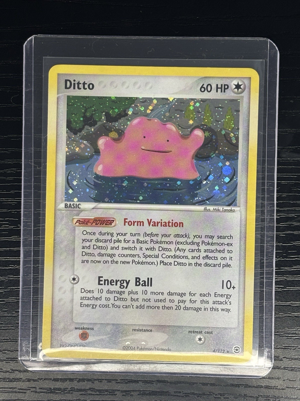 Pokemon EX 2004 Fire Red & Leaf Green Ditto Holo Rare Card 4/112 NM!