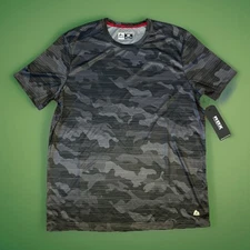 RBX Mens Performance Workout Active Shirt Grey Camo Size Large