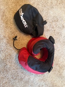 Cabeau Evolution S3 Memory Foam Travel Neck Pillow Red Black with Case