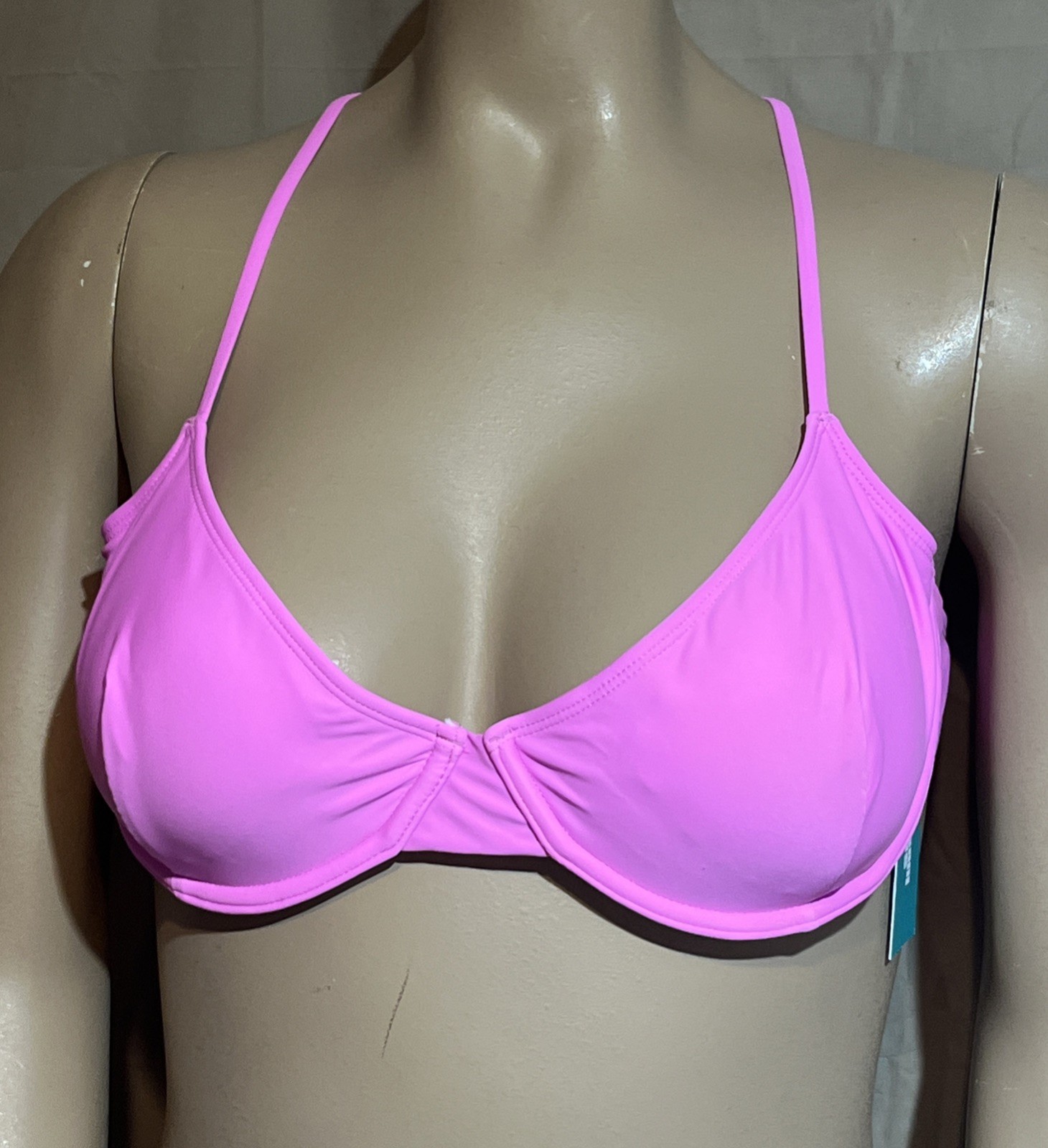 Sports Illustrated Women's  Pop Pink X-Back Underwire Bikini Top XXL