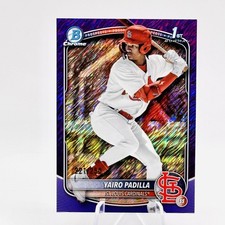 YAIRO PADILLA 1ST Bowman Chrome 2025 Bowman Purple Shimmer Refractor /250 (RC)