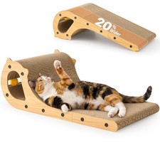 Cat Scratcher Bed, 2 in 1 Cardboard Scratching Board for Indoor Cats, Scratch...
