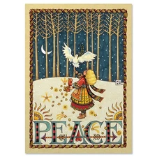 Peace Dove Christmas Greeting Cards Set Mary Engelbreit - Set Of 18 Large 5 X
