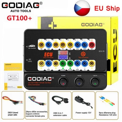 Neuf GODIAG GT100+ Pro OBD2 Break Out Box E-CU Connector Protocol Detector - Photo 1/4