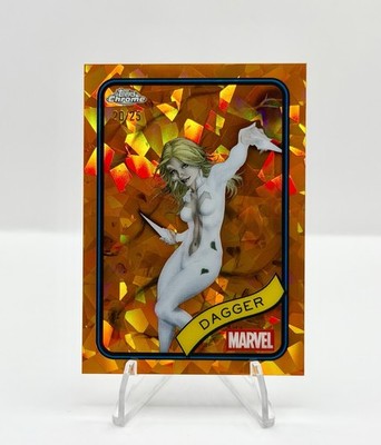 2025 Topps Chrome Sapphire Marvel DAGGER Orange Sapphire #63 Spider-Man /25