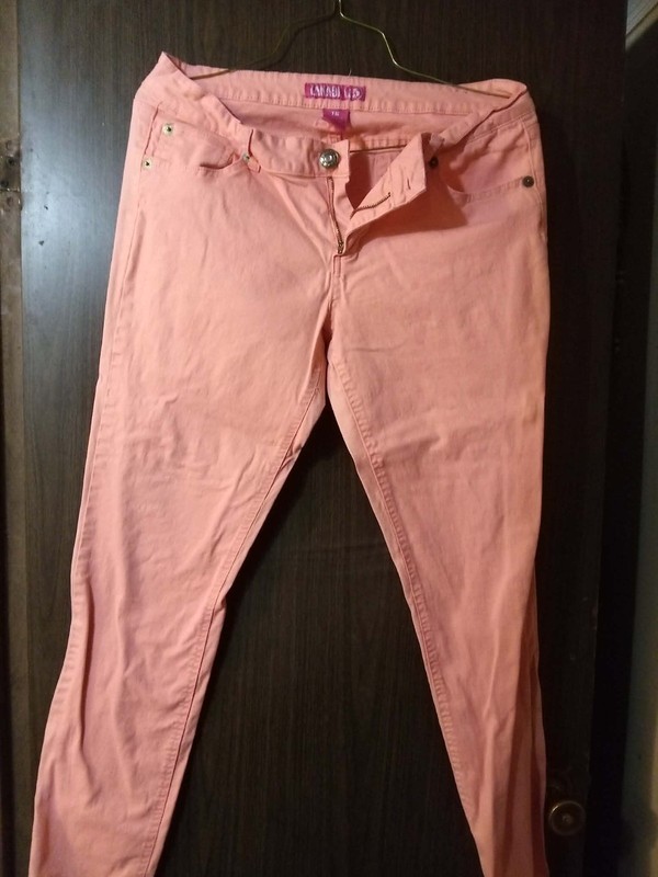zanadi mint pink pants size 15 great for work cotton and spandex pockets