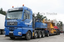 Foto camion MAN TGA 33.530 carico pesante Germania blu GIEBEL BigMove #m4up
