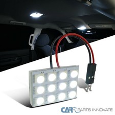 Fits 1x 12-smd High Power White T10 Led Panel Car Interior Dome Light Lamp