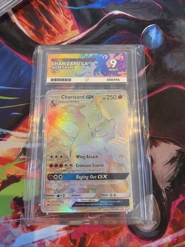 Ace 9 Burning Shadows Charizard Rainbow Rare Pokemon Card