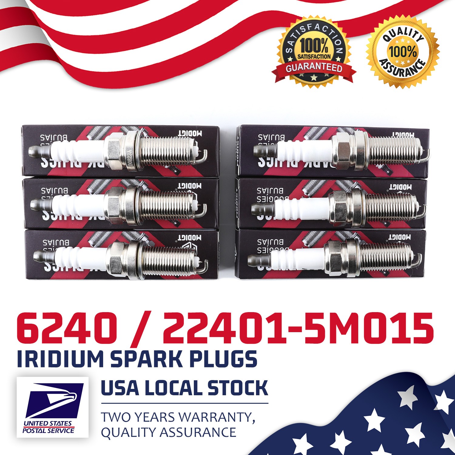 6X OEM Spark Plug Replace For NGK 6240 / 22401-5M015 For Nissan INFINITI Suzuki