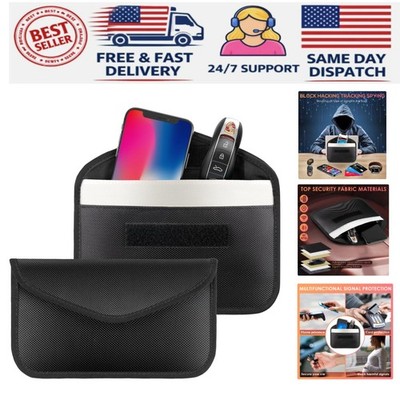 Durable RFID Blocking Bags: Safe Signal Blocker for Phones & Key Fobs - 2 Pack