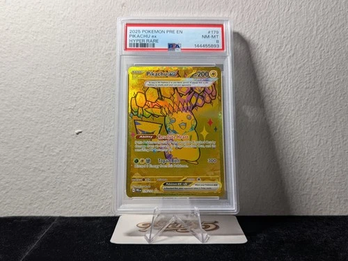 Pokémon Pikachu Ex 179/131 Sv: Prismatic Evolutions Hyper Rare Holo PSA 8