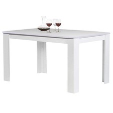 Tavolo da Pranzo Cucina Rettangolare Moderno in Legno 120x 80 x 74 cm Bianco