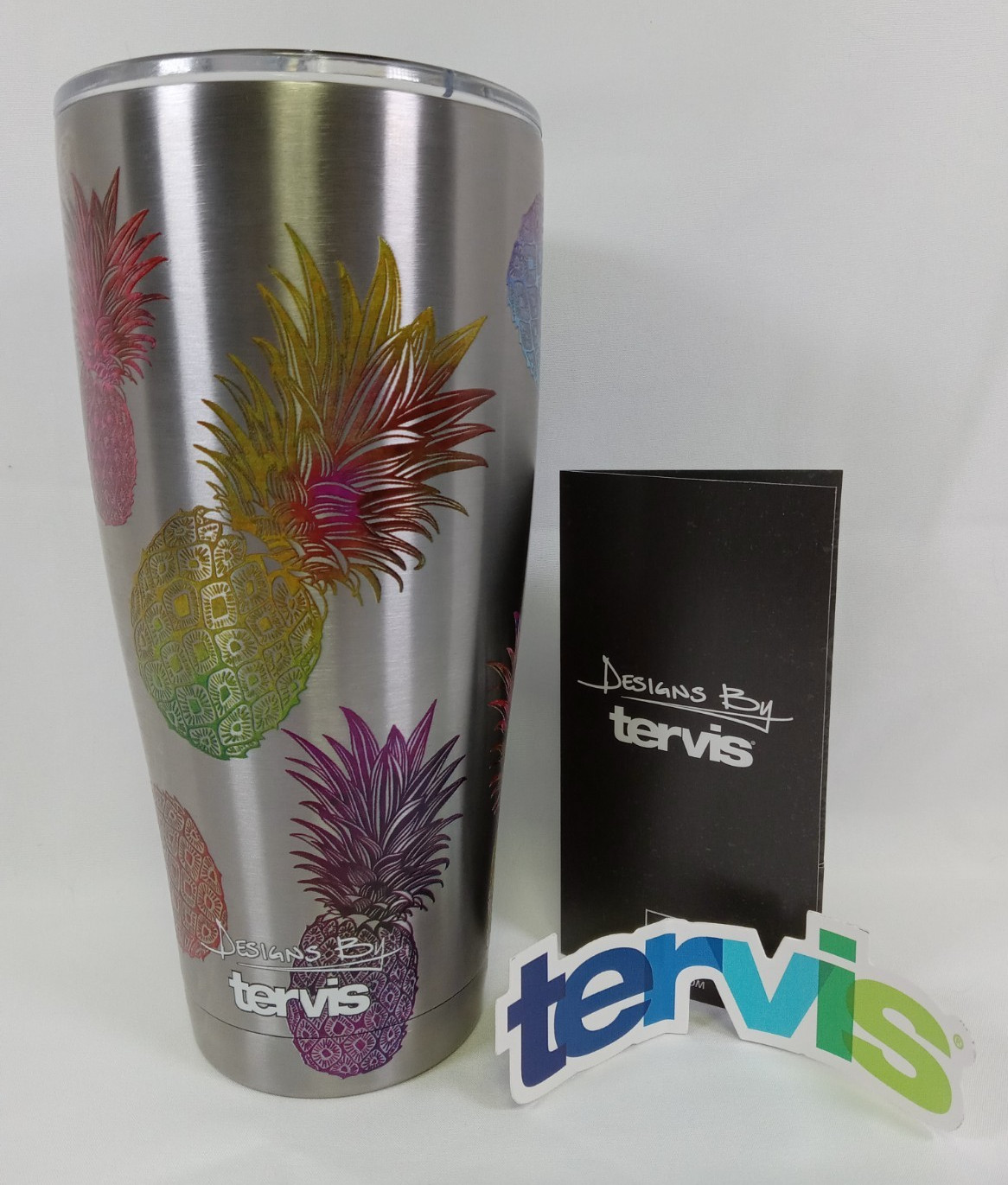 Tervis Watercolor Pineapples Insulated Tumbler Travel Stainl