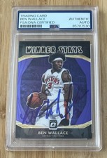 2020-21 Optic Purple Winner Stays Ben Wallace Auto Autograph Signed Card PSA HOF