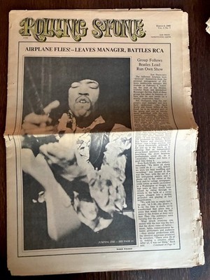 Rolling Stone Vol 1 No 7 March 9, 1968 Hendrix, Ravi Shankar RARE VINTAGE ICONIC