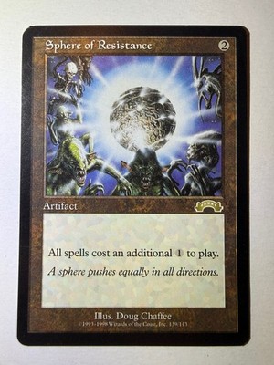 Sphere of Resistance Karte Exodus Top Zustand Magic Gathering MTG 