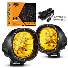 Auxbeam 4 Inch Led Offroad Driving Lights Flood Work Fog Ditch Light Pods Amber