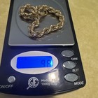 Rope Chain 14k Gold Over Real Solid 925 Italy Sterling Silver braclet 8” — photo 5