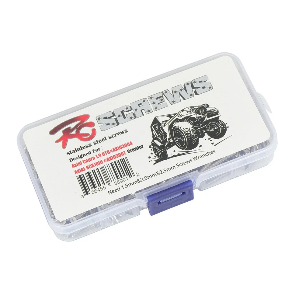 1 Box Stainless steel Screw Nuts For Axial SCX10 III Capra 1.9UTB RC Crawler Car - Image 2 of 4