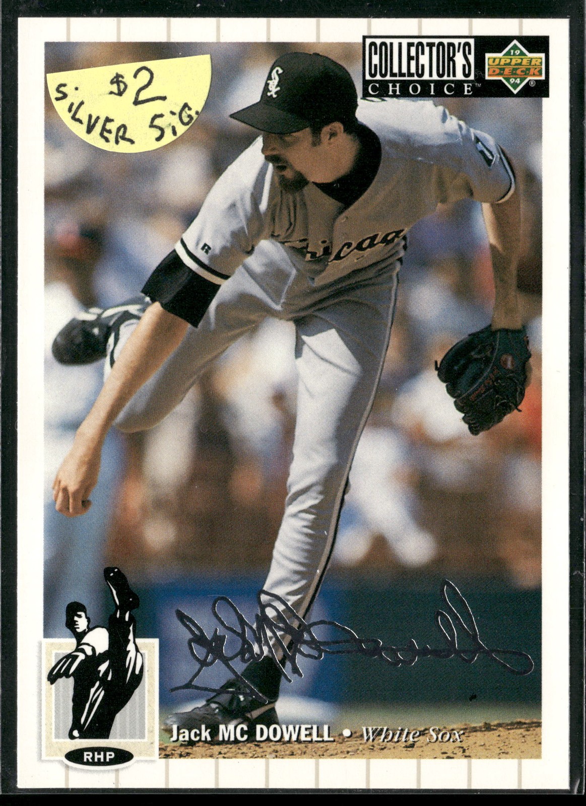 1994 Collector's Choice #445 Jack McDowell Silver Signature Chicago White Sox