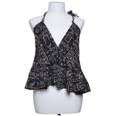 Karma-Highway, Neckholder Top, Größe: ONE SIZE, Schwarz/Beige #lmh