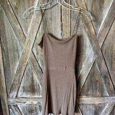 Windsor brown ribbed bodycon sculpt mini dress Sz Medium