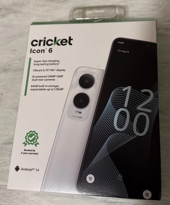 New/Sealed - Cricket Wireless Icon 6, 64GB, 4GB RAM, 50MP Camera - Free Ship!