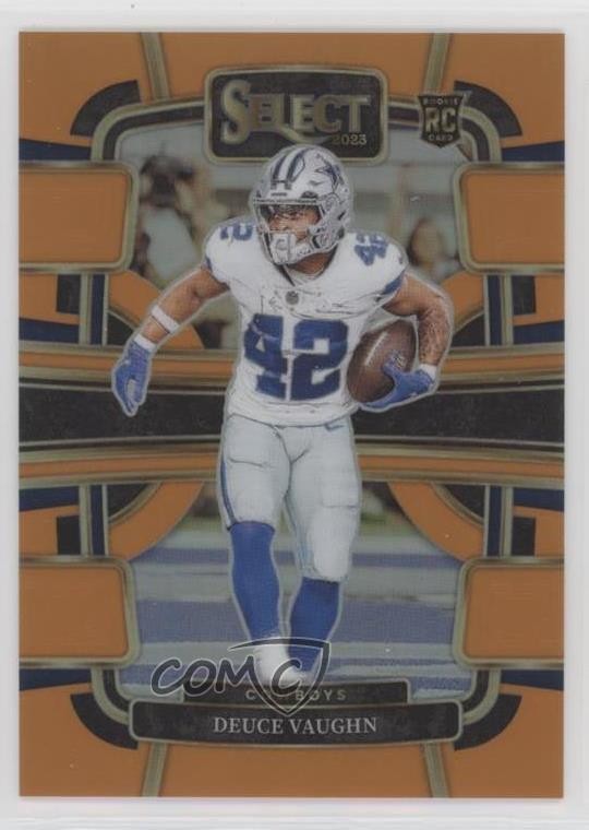 2023 Panini Select Concourse Orange Prizm 17/49 Deuce Vaughn #28 1kt5