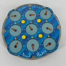 VTG Rubik's Clock Matchbox 1988 Brain Puzzle Retro Toy RARE