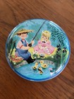 Stunning George Horner Toffee/Candy Tin Kids Ducks Fishing Antique Vintage RARE — photo 1