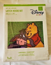Disney Home Latch Hook Kit "Friends Forever" Pooh and Eyore New in Box