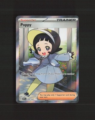 Poppy 220/197 Obsidian Flames Full Art Ultra Rare Holo Pokemon Card NM | eBay Poppy 220/197 Obsidian Flames Full Art Ultra Rare Holo Pokemon Card NM | eBay