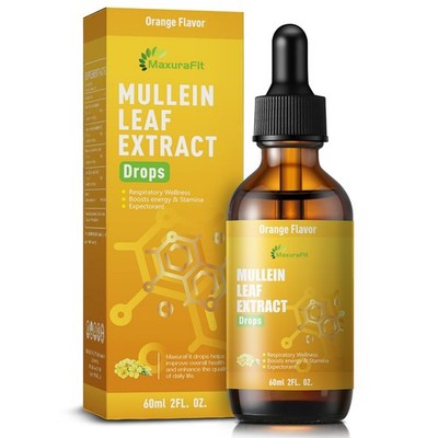 Mullein Drops for Lungs Liquid - Support Respiratory Herbal SupplementMullein...