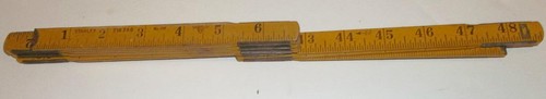 Vintage Stanley No.5  Zig Zag Folding 4 Foot Wooden Ruler