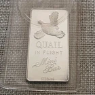 .925 Sterling Silver "Mini Bar" Art Bar Quail in Flight