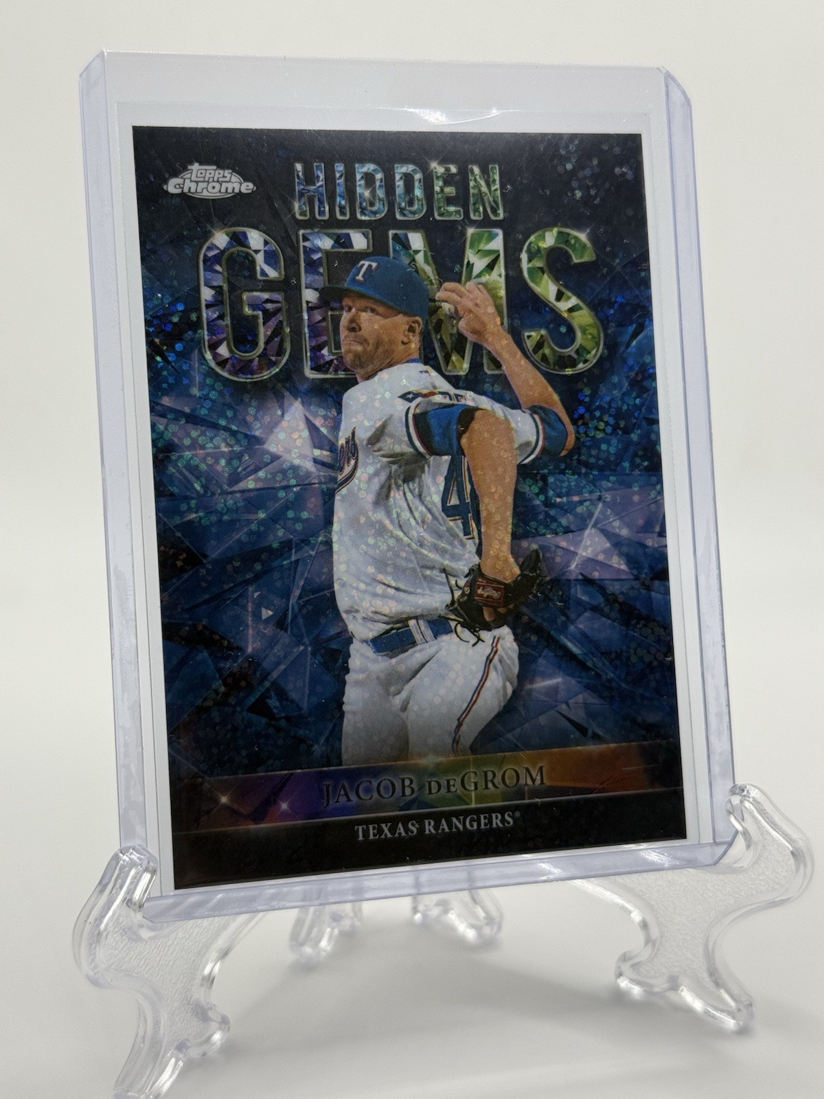 2023 Topps Chrome #HG-10 Jacob Degrom Hidden Gems Insert SSP Case Hit Rangers