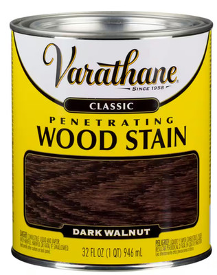 Varathane Classic Penetraiting Wood Stain, Dark Walnut - 1 qt.