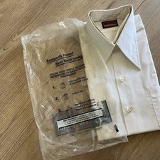 True Vintage 1970s Perma Pressed Deadstock White Short Sleeve Button Up Shirt
