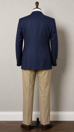 Lauren Ralph Lauren Blazer Jacke Herren 46 L dunkelblau feste Wolle Goldknöpfe - Bild 2 von 12