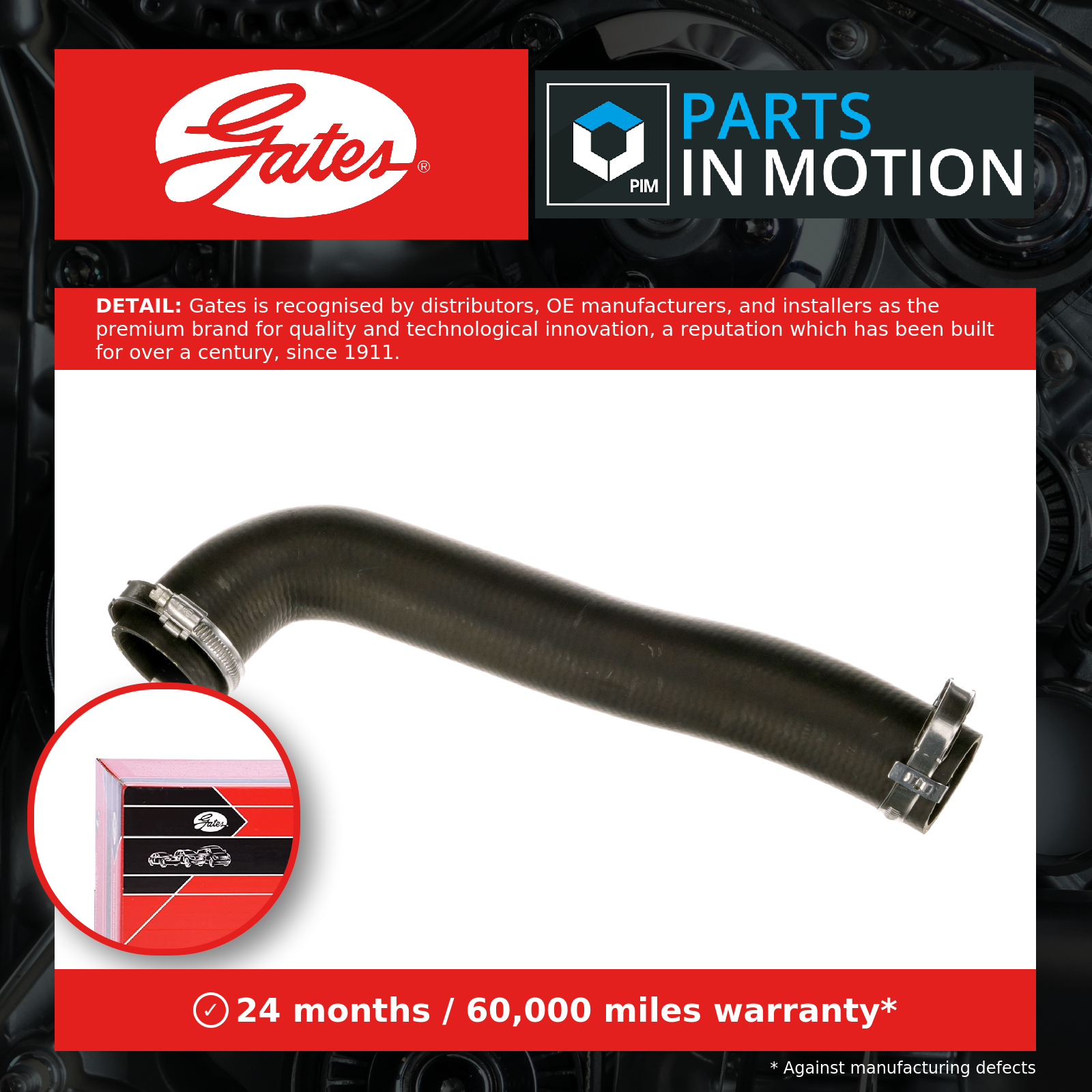 Charge Air Hose 390mm Pipe Length Air Supply Fits Opel Vauxhall GATES 09-0162 - Image 12
