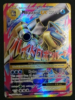 Pokémon TCG M Blastoise EX Full Art Holo Ultra Rare Card 102/108 Evolutions