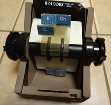 Vintage Rolodex Metal Rotary Address Business Card File Organizer 2254D No KEY