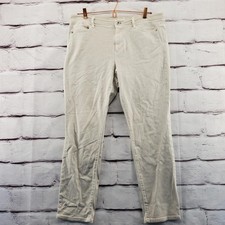 J Jill Authentic Fit Jeans Womens 12 White Slim Ankle High Rise Stretch Denim