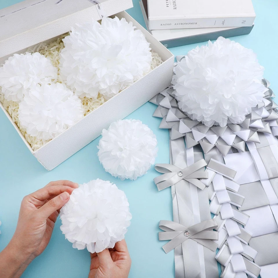 28 peças decoração de flores para mãe de regresso a casa 6,5/4,5 polegadas seda artificial falsa C... - Imagem 4 de 4