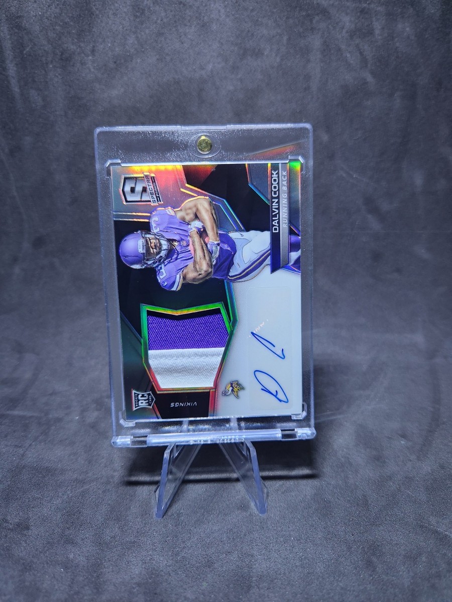 2017 Panini Spectra Dalvin Cook Prizm RC Patch Auto #'d /99 2