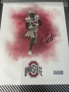 Carnell Tate Autographed Ohio State Custom 8x10 Primetime Coa